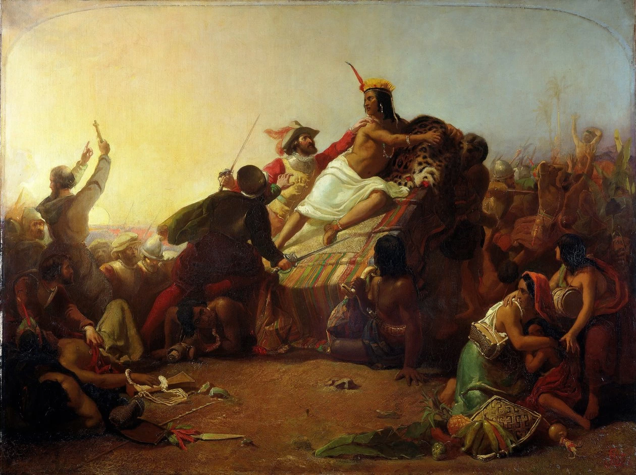 Pizarro conquista gli Inca del Perù
